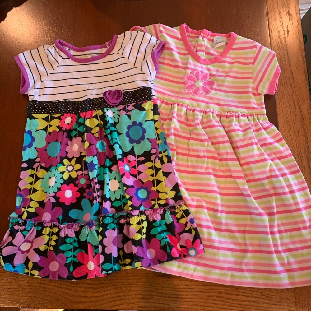 2 flowered play dresses